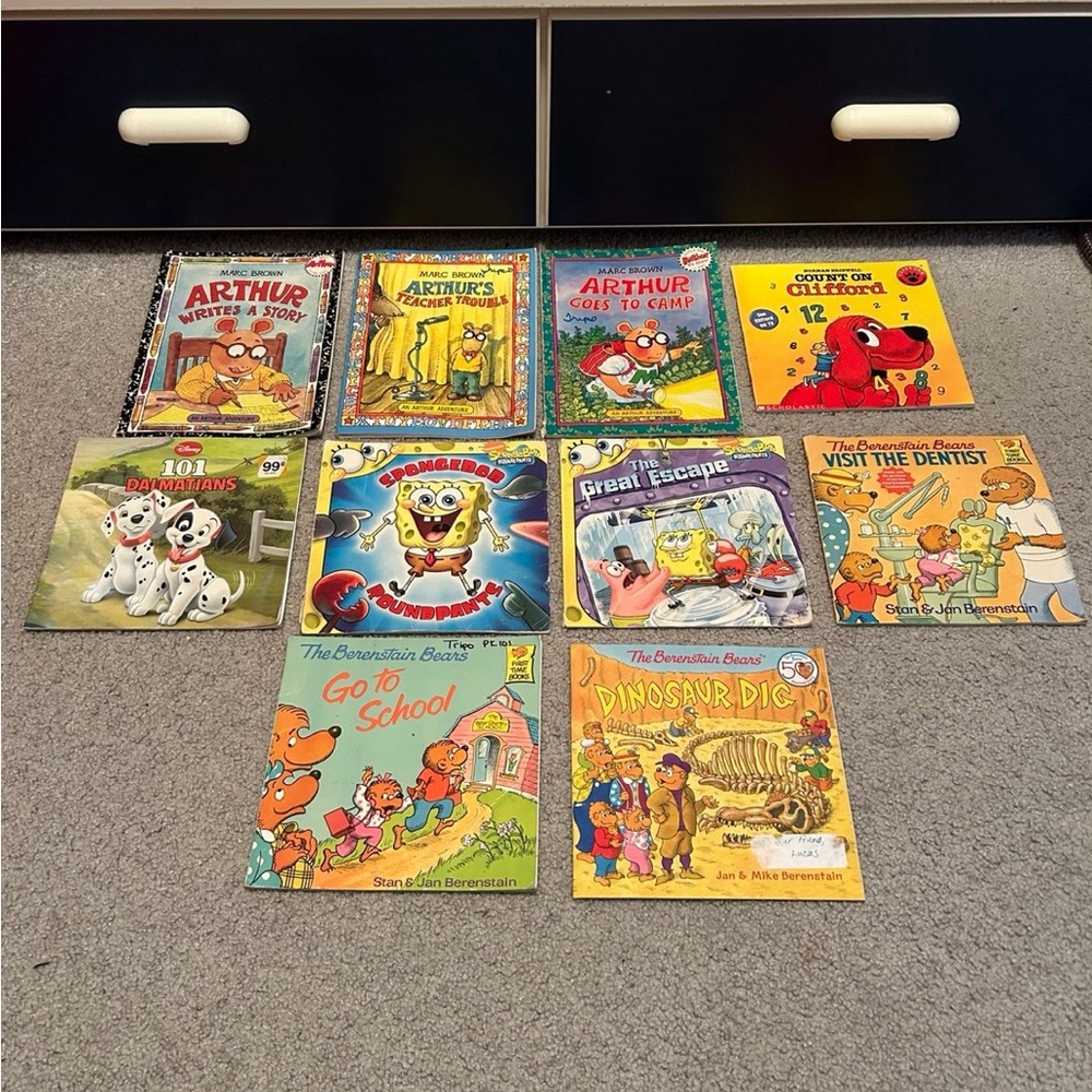 Lot of 10 Children’s Books, including Arthur, Berenstain Bears, SpongeBob: